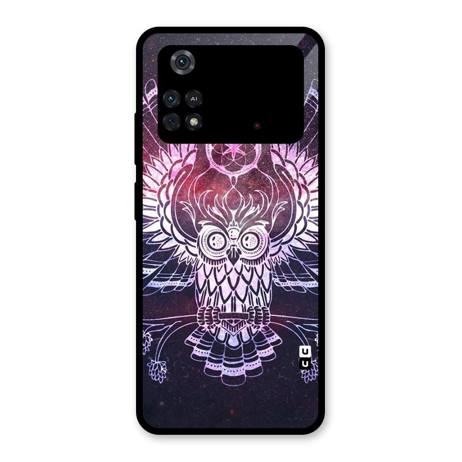 Owl Quirk Swag Glass Back Case for Poco M4 Pro 4G
