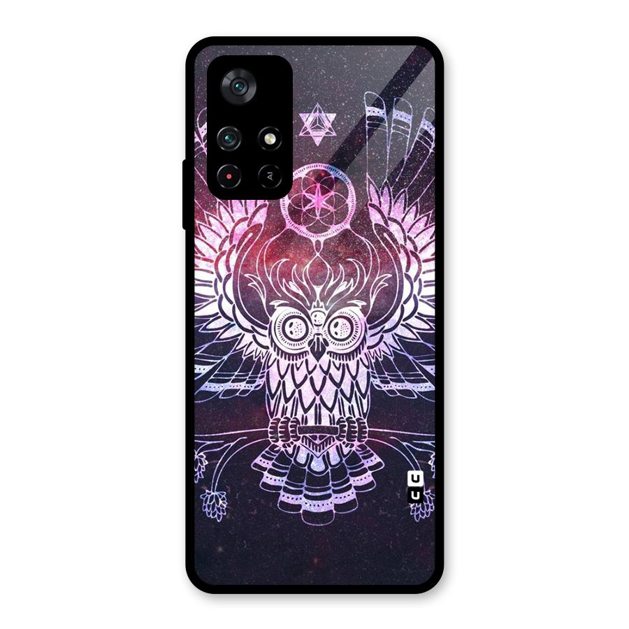 Owl Quirk Swag Glass Back Case for Poco M4 Pro 5G