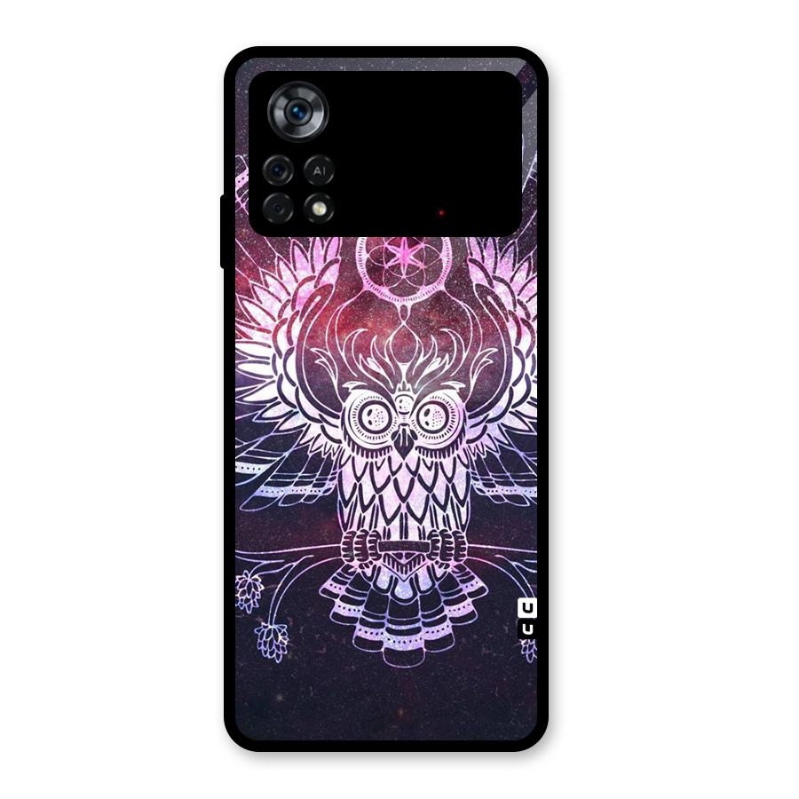 Owl Quirk Swag Glass Back Case for Poco X4 Pro 5G