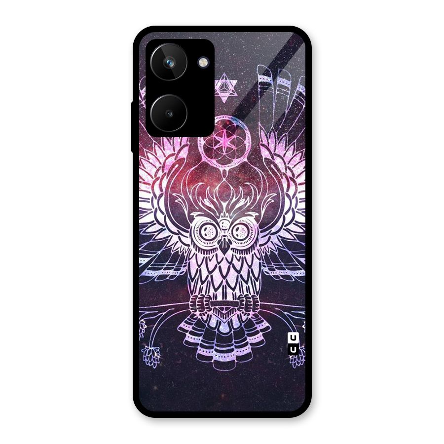 Owl Quirk Swag Glass Back Case for Realme 10