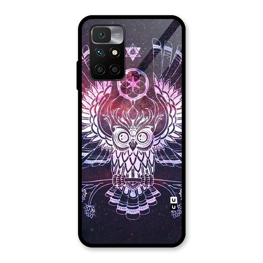Owl Quirk Swag Glass Back Case for Redmi 10 Prime