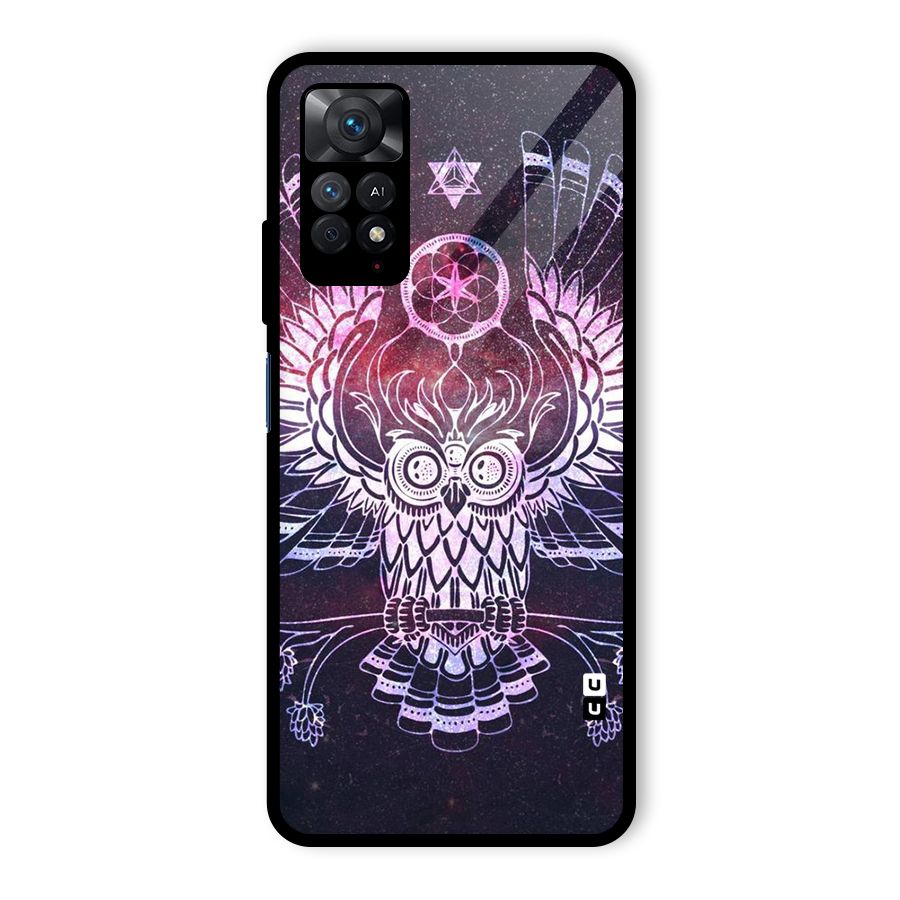 Owl Quirk Swag Glass Back Case for Redmi Note 11 Pro