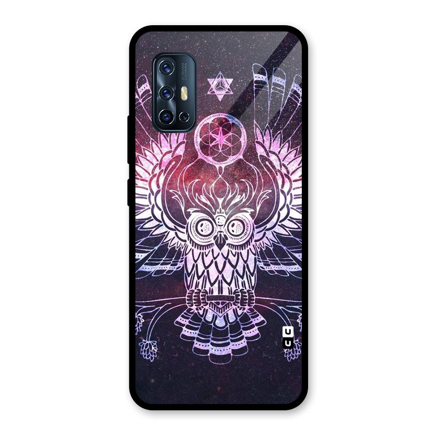 Owl Quirk Swag Glass Back Case for Vivo V17