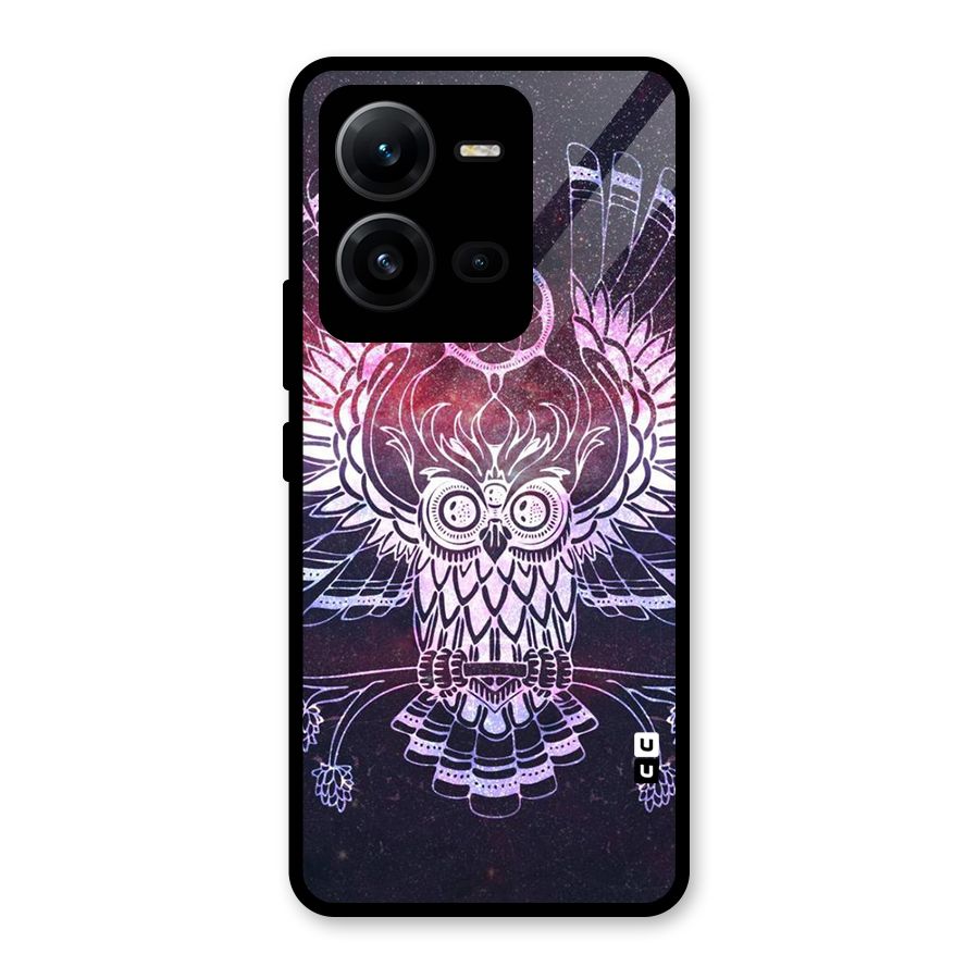 Owl Quirk Swag Glass Back Case for Vivo V25