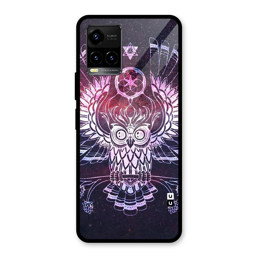 Owl Quirk Swag Glass Back Case for Vivo Y21A