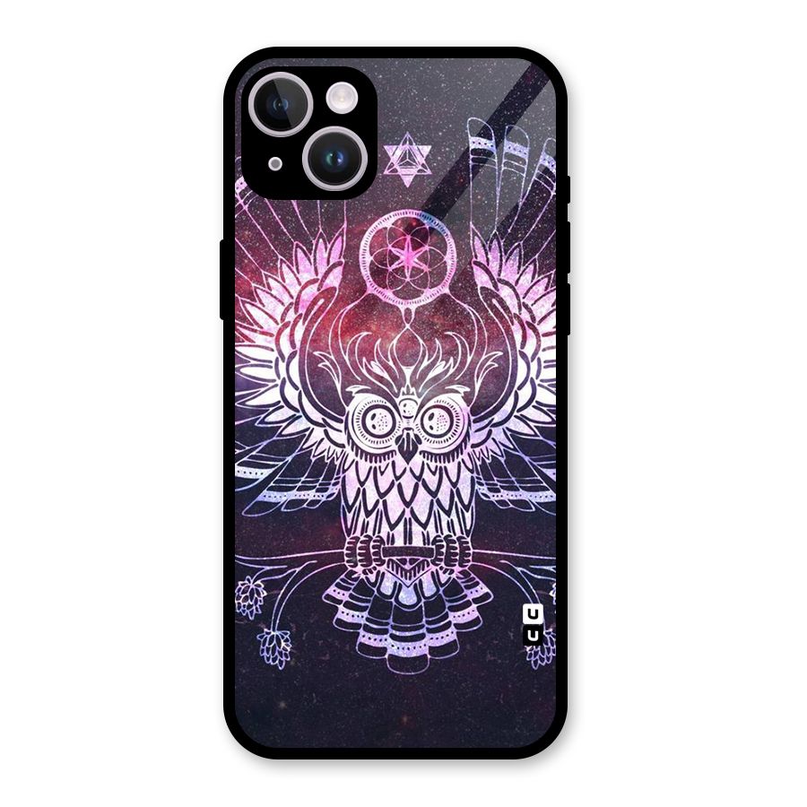 Owl Quirk Swag Glass Back Case for iPhone 14 Plus