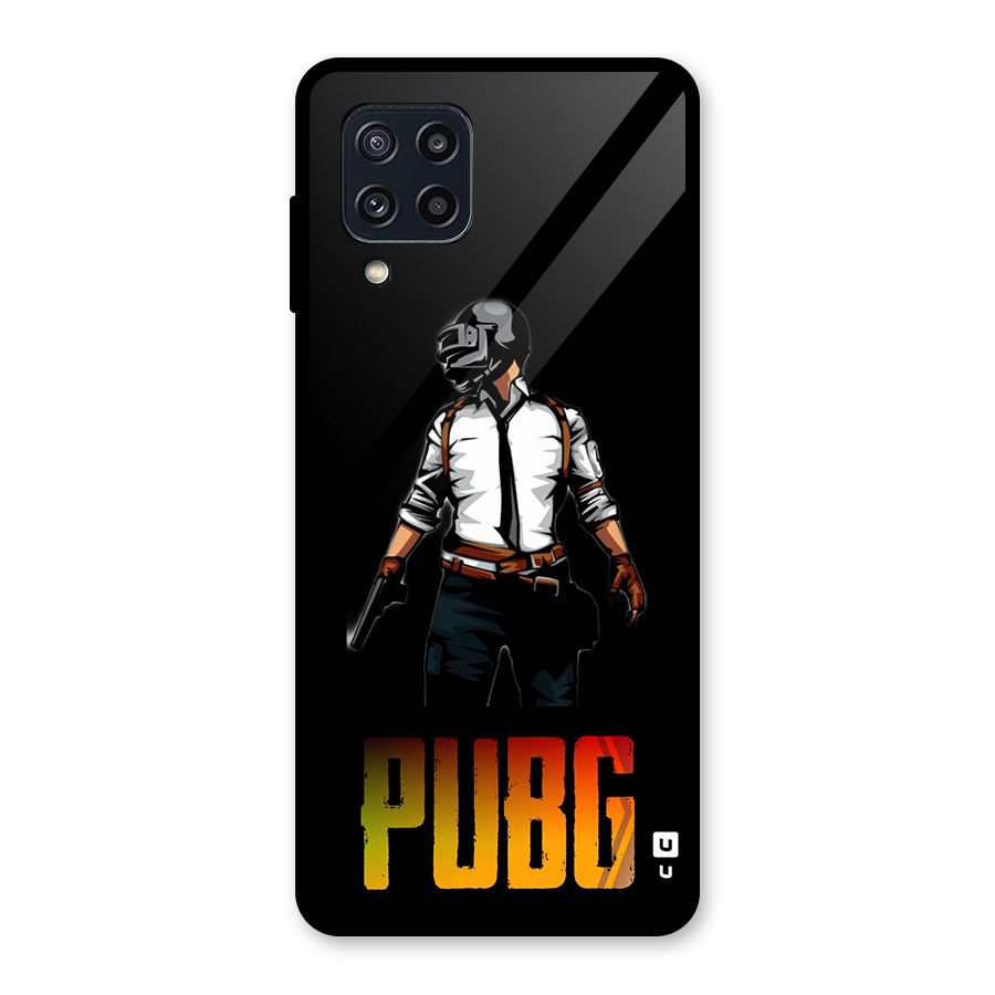 PUBG Game Art Glass Back Case for Galaxy M32