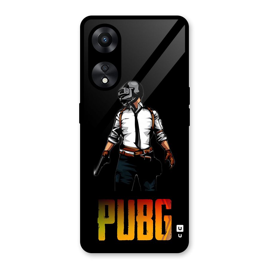 PUBG Game Art Glass Back Case for Oppo A78