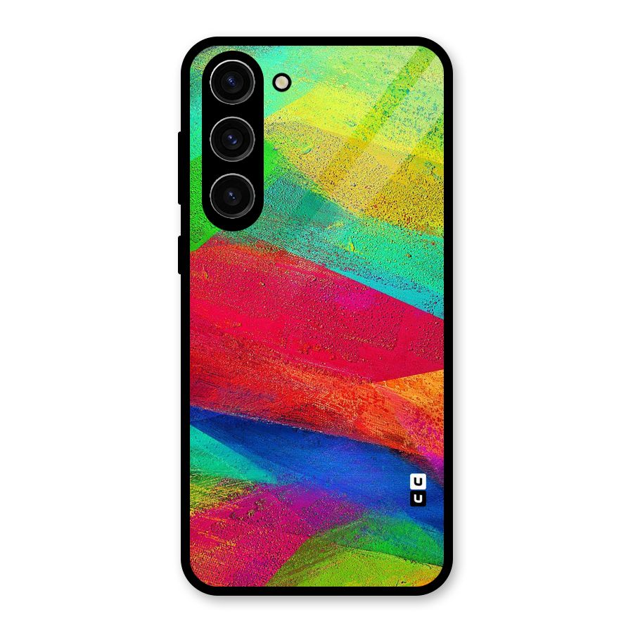 Paint Art Pattern Glass Back Case for Galaxy S23 Plus