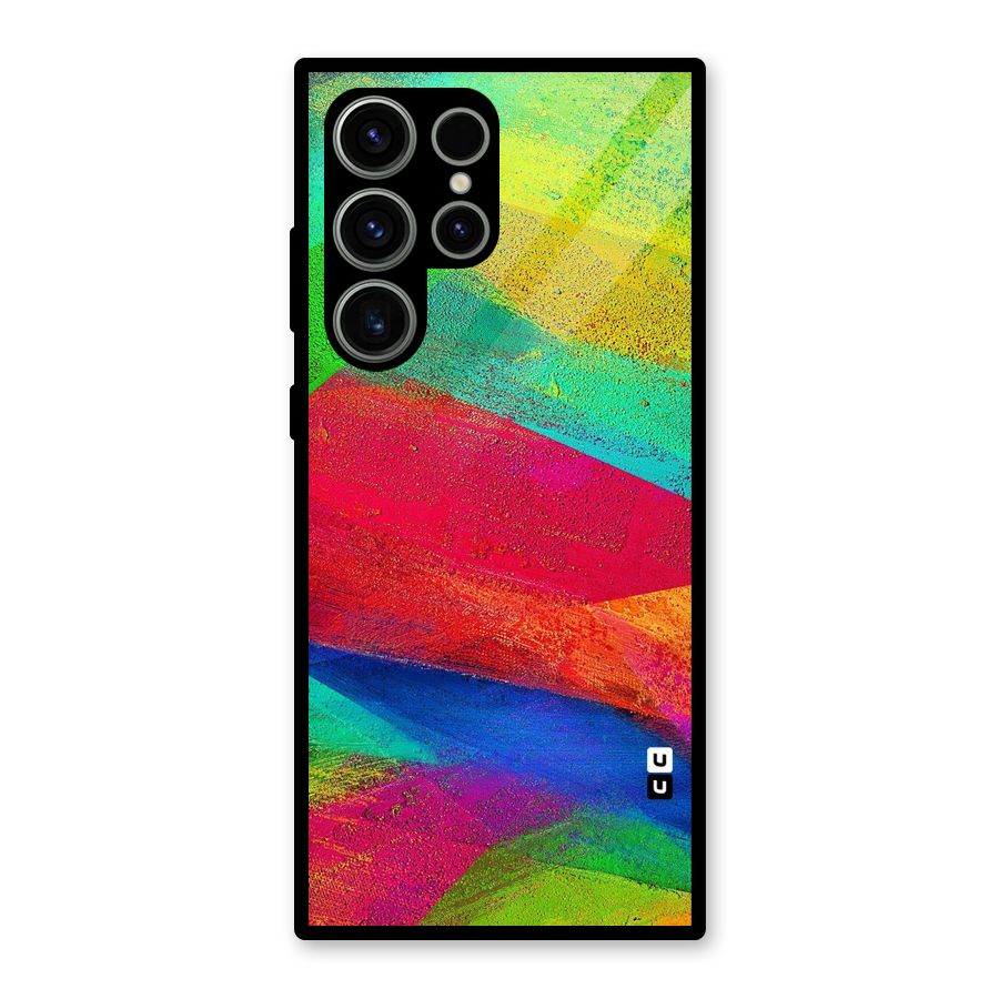 Paint Art Pattern Glass Back Case for Galaxy S23 Ultra