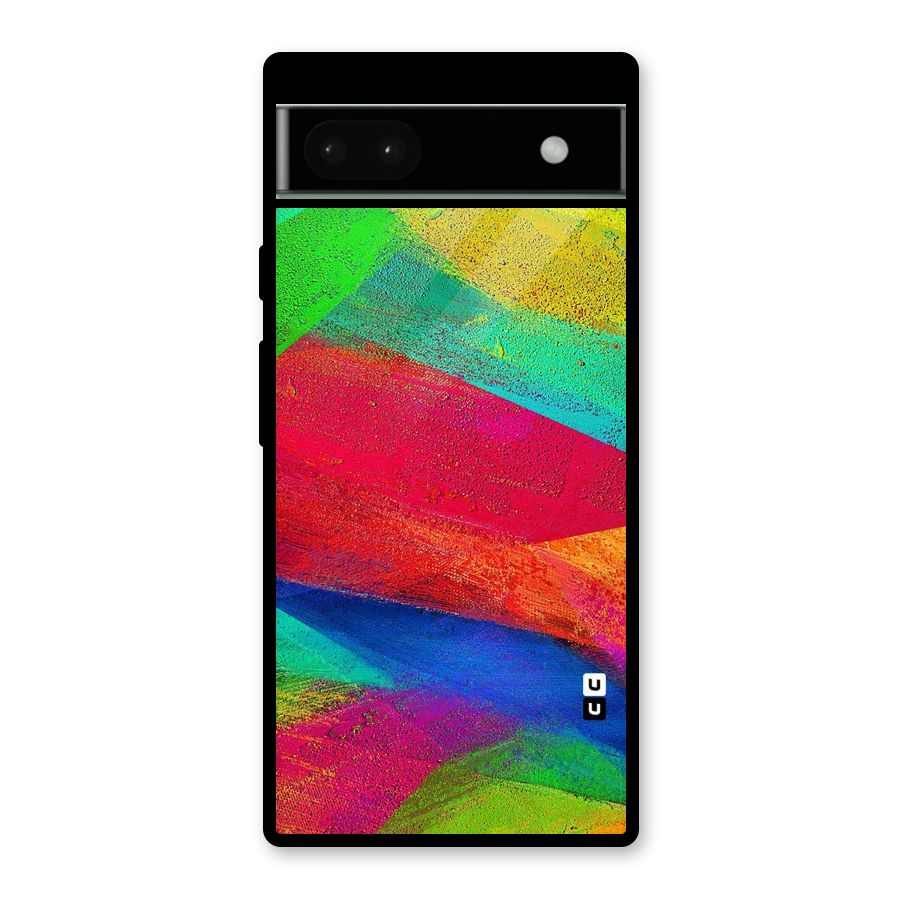 Paint Art Pattern Glass Back Case for Google Pixel 6a