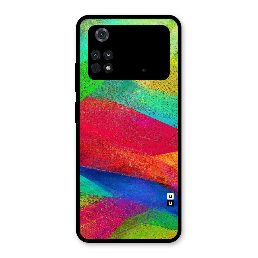Paint Art Pattern Glass Back Case for Poco M4 Pro 4G