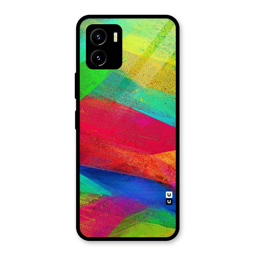 Paint Art Pattern Glass Back Case for Vivo Y15s