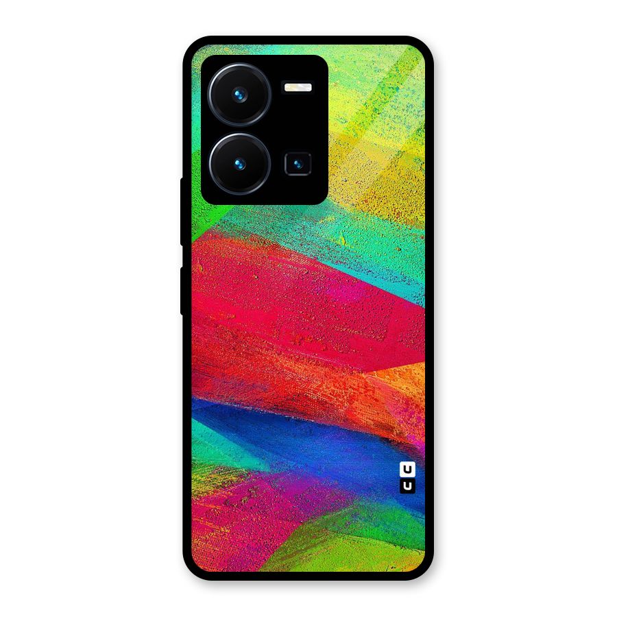 Paint Art Pattern Glass Back Case for Vivo Y35