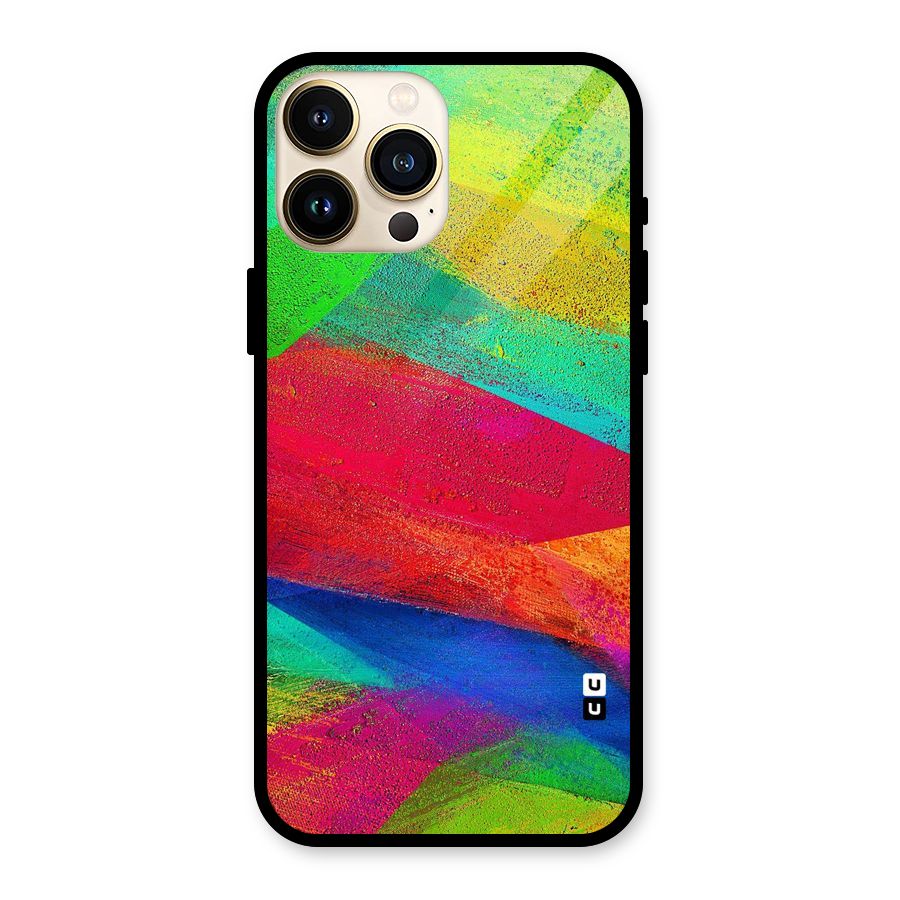 Paint Art Pattern Glass Back Case for iPhone 13 Pro Max