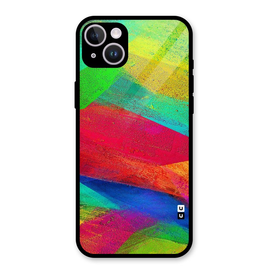 Paint Art Pattern Glass Back Case for iPhone 14 Plus
