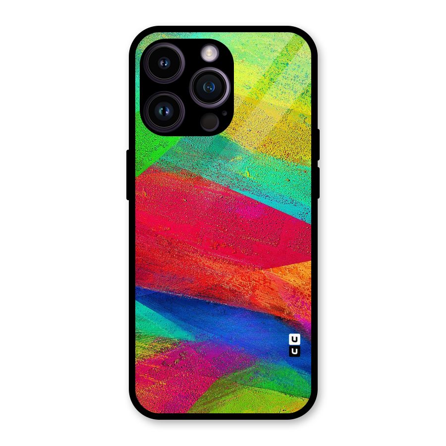 Paint Art Pattern Glass Back Case for iPhone 14 Pro Max