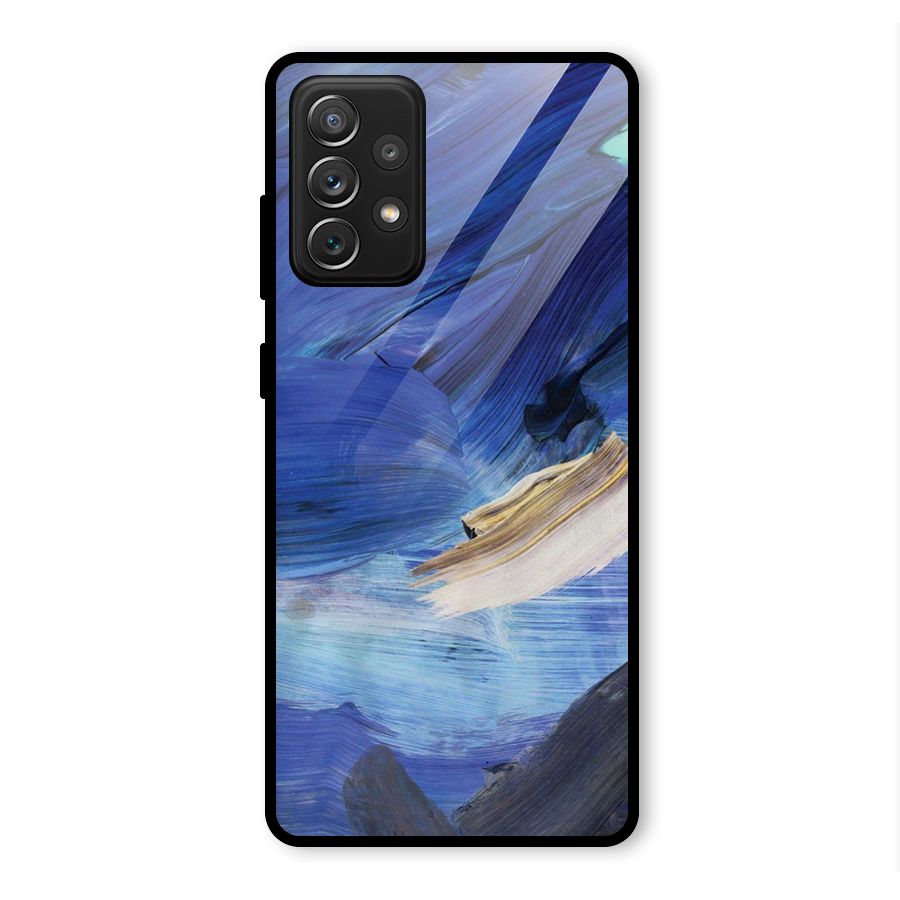Paint Brush Strokes Glass Back Case for Galaxy A72