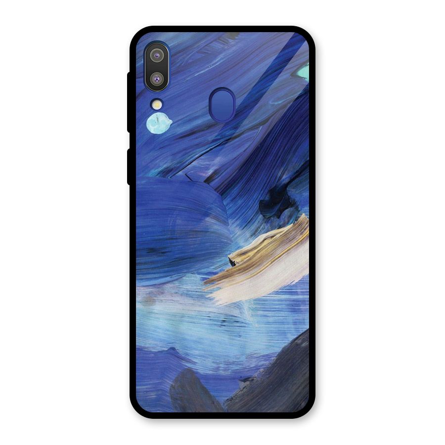Paint Brush Strokes Glass Back Case for Galaxy M20