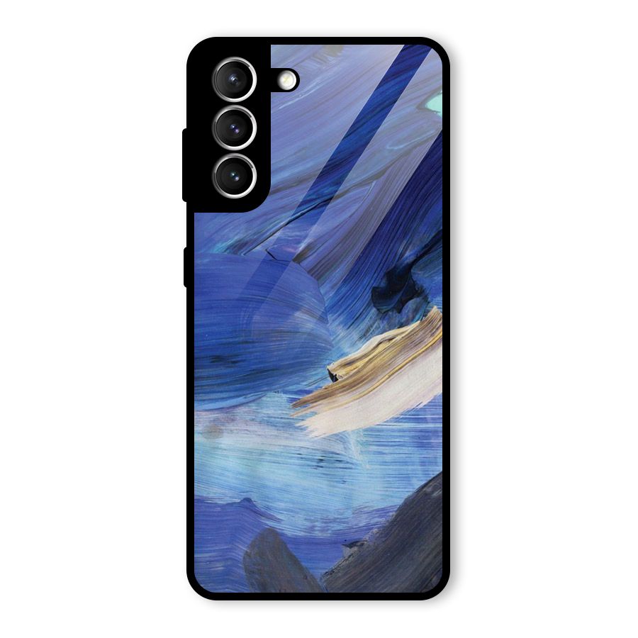 Paint Brush Strokes Glass Back Case for Galaxy S21 5G