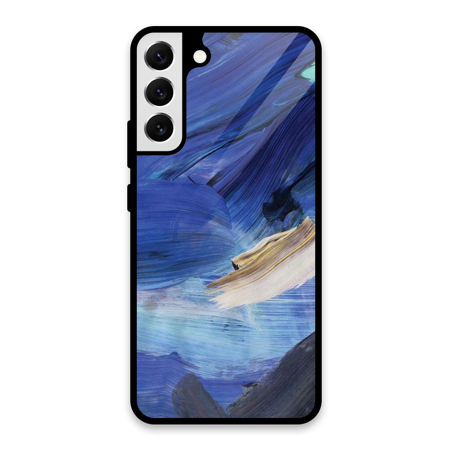 Paint Brush Strokes Glass Back Case for Galaxy S22 Plus 5G