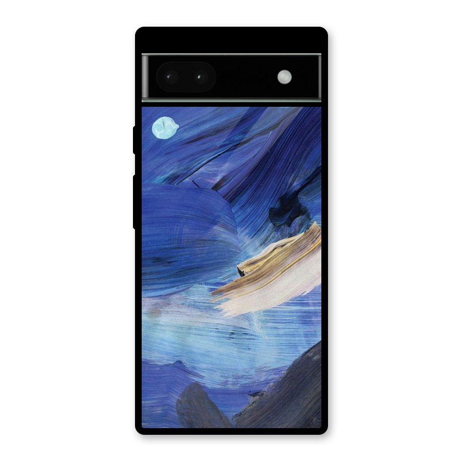 Paint Brush Strokes Glass Back Case for Google Pixel 6a