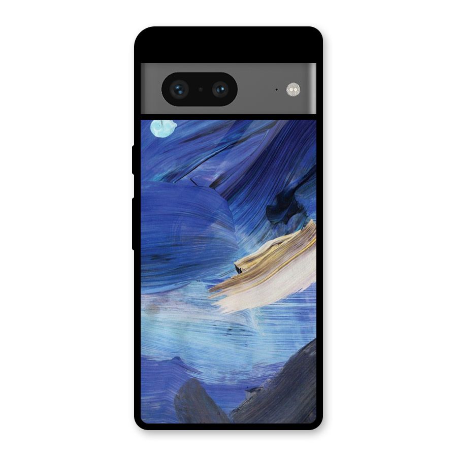 Paint Brush Strokes Glass Back Case for Google Pixel 7