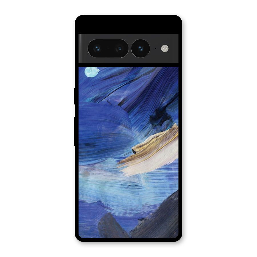 Paint Brush Strokes Glass Back Case for Google Pixel 7 Pro