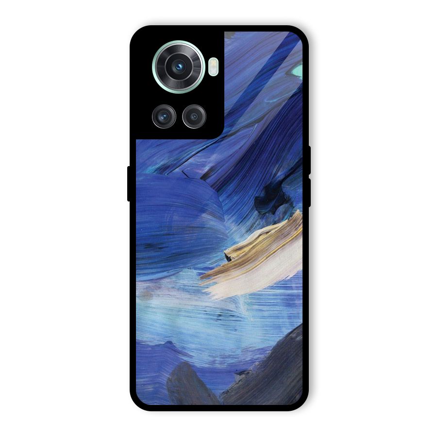Paint Brush Strokes Glass Back Case for OnePlus 10R