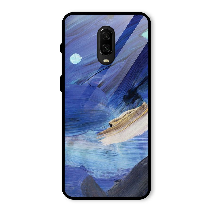 Paint Brush Strokes Glass Back Case for OnePlus 6T