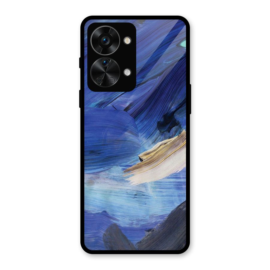 Paint Brush Strokes Glass Back Case for OnePlus Nord 2T