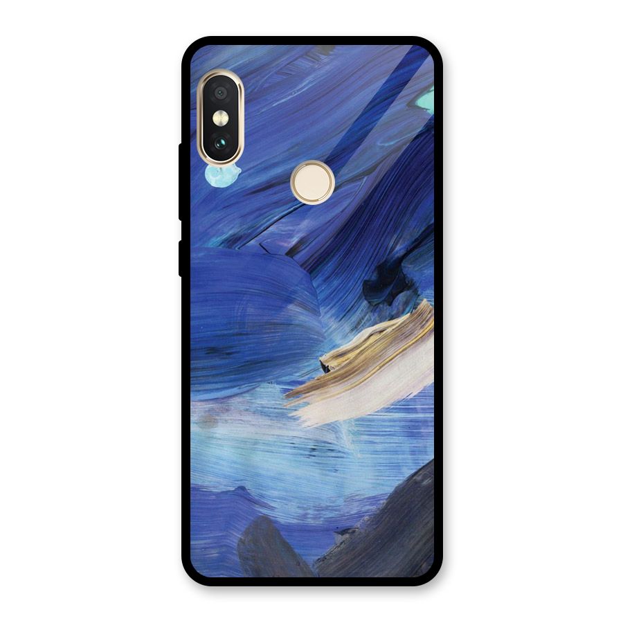 Paint Brush Strokes Glass Back Case for Redmi Note 5 Pro