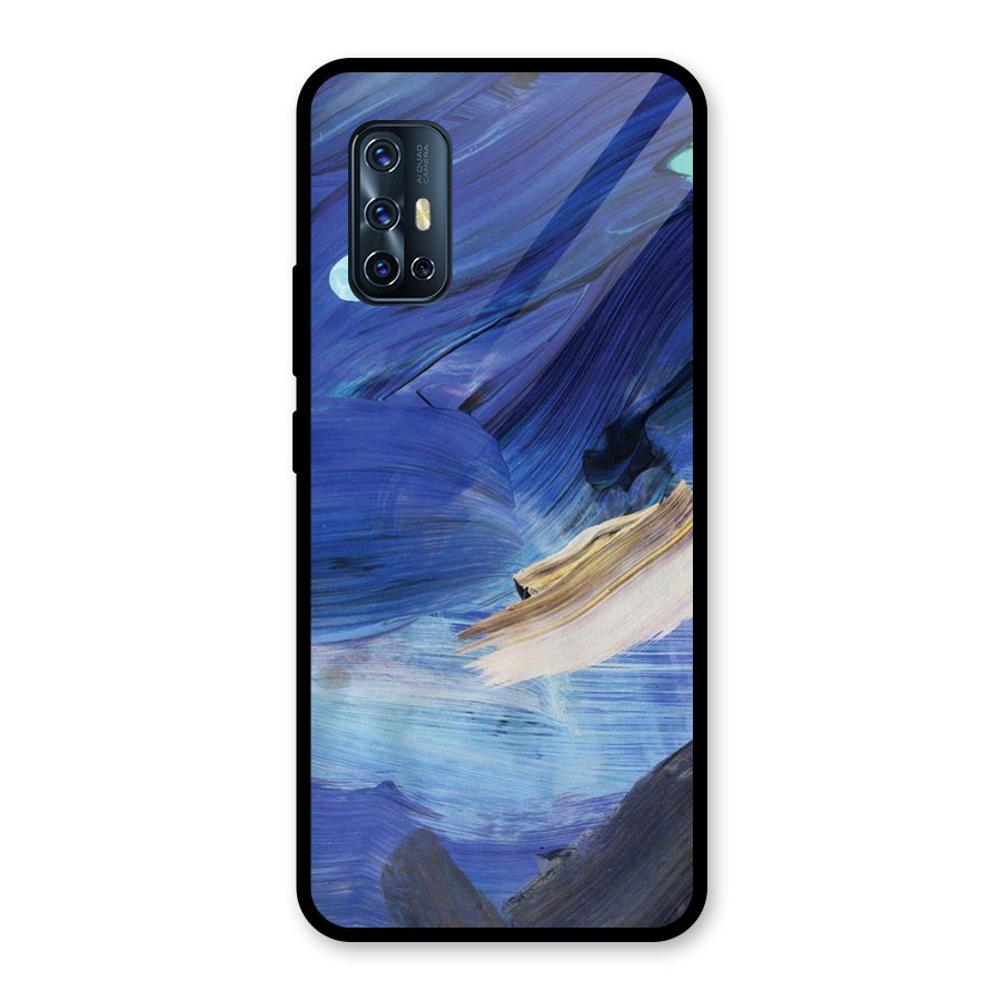 Paint Brush Strokes Glass Back Case for Vivo V17