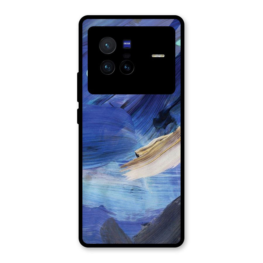 Paint Brush Strokes Glass Back Case for Vivo X80