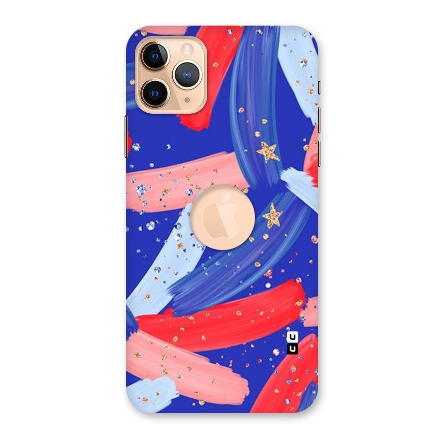 Paint Stars Back Case for iPhone 11 Pro Max Logo Cut