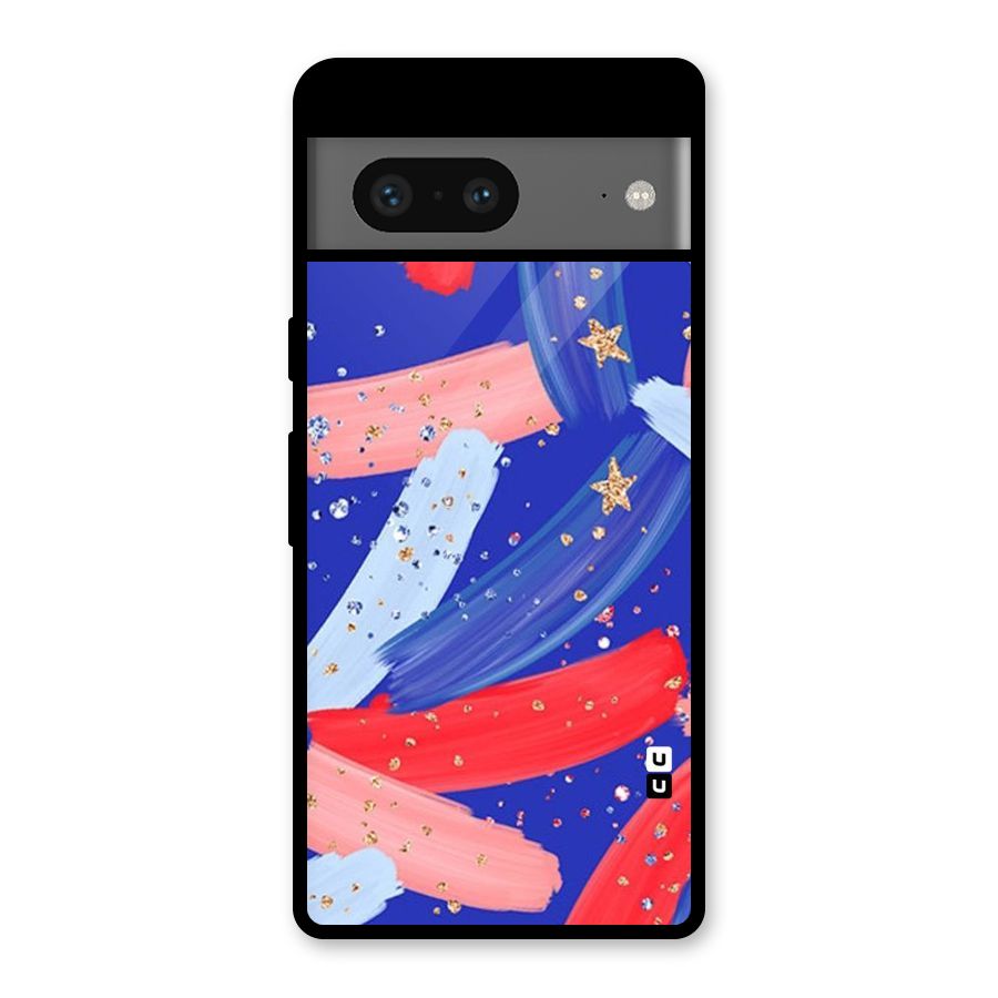 Paint Stars Glass Back Case for Google Pixel 7