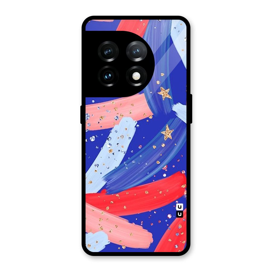 Paint Stars Glass Back Case for OnePlus 11