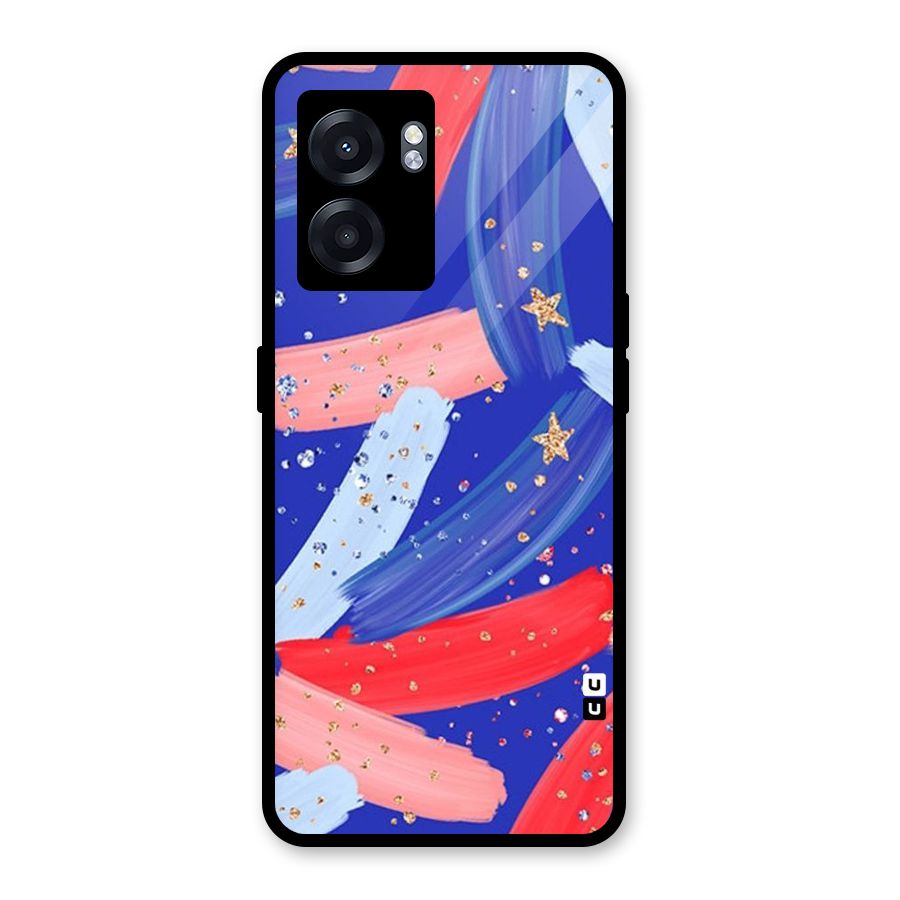 Paint Stars Glass Back Case for Realme Narzo 50 5G