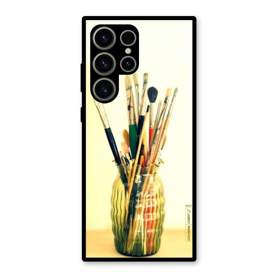 Paint Vass Glass Back Case for Galaxy S23 Ultra