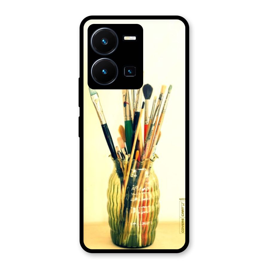 Paint Vass Glass Back Case for Vivo Y35