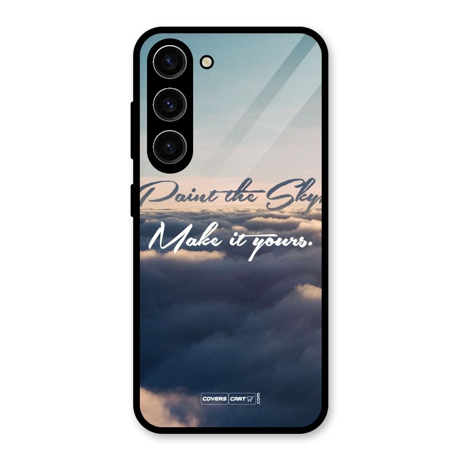 Paint the Sky Glass Back Case for Galaxy S23