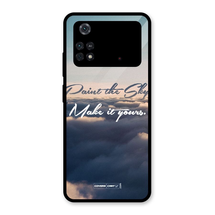 Paint the Sky Glass Back Case for Poco M4 Pro 4G