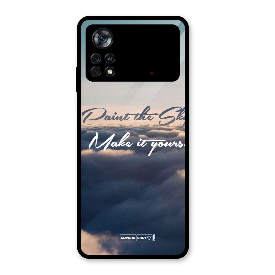 Paint the Sky Glass Back Case for Poco X4 Pro 5G