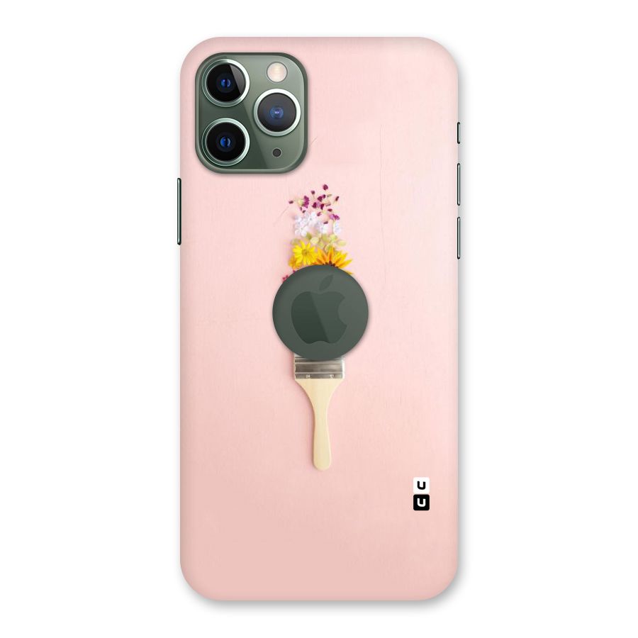 Painted Flowers Back Case for iPhone 11 Pro Logo  Cut