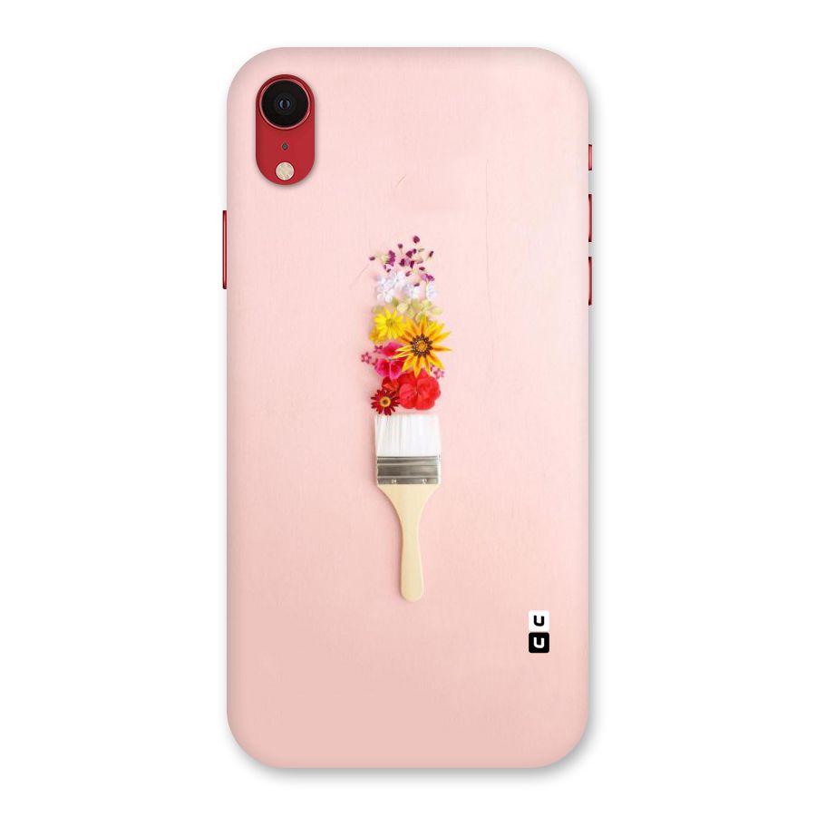Painted Flowers Back Case for iPhone XR