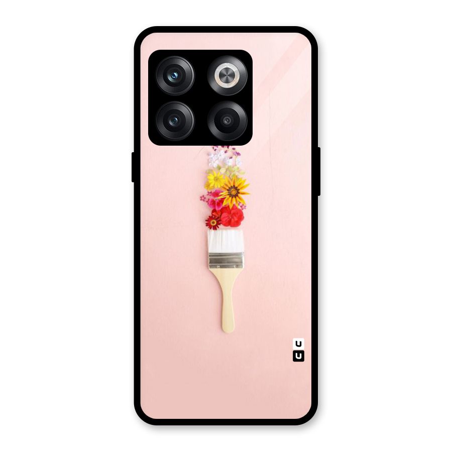 Painted Flowers Glass Back Case for OnePlus 10T