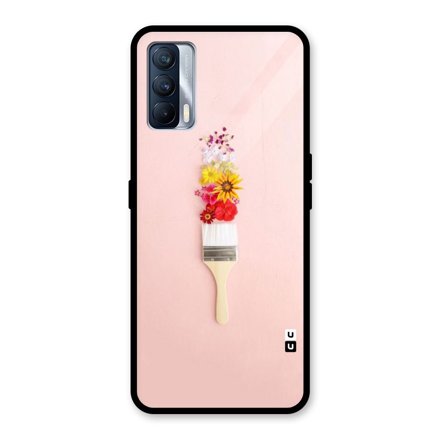 Painted Flowers Glass Back Case for Realme X7