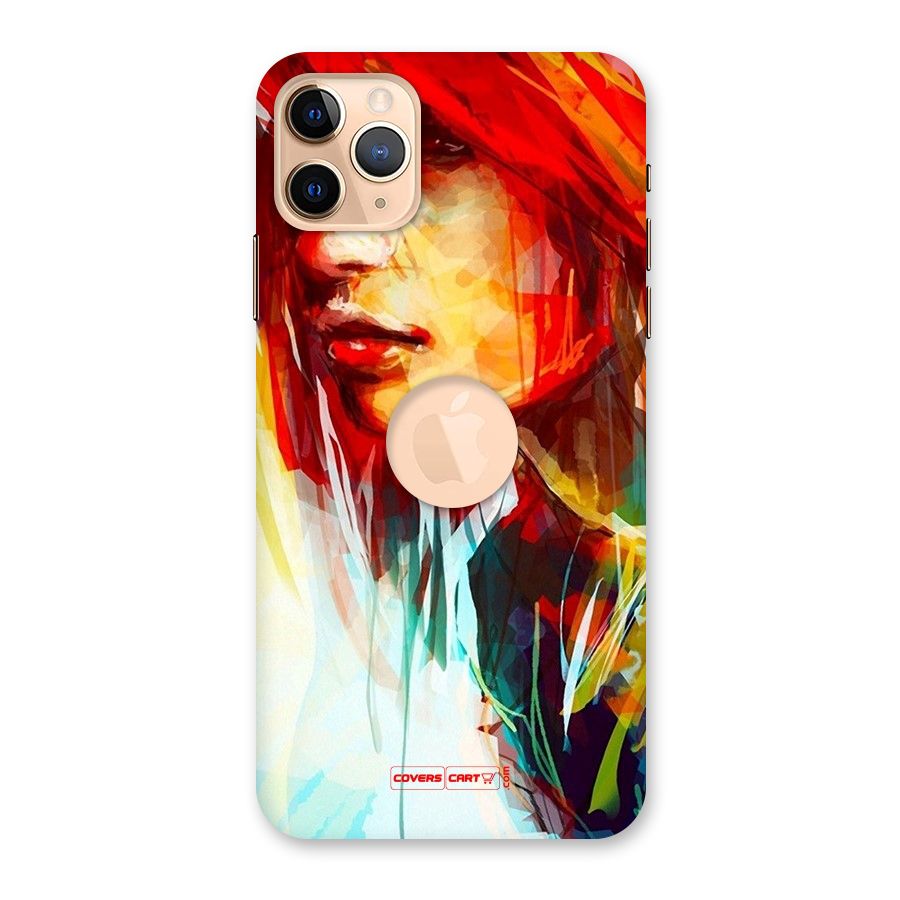 Painted Girl Back Case for iPhone 11 Pro Max Logo Cut