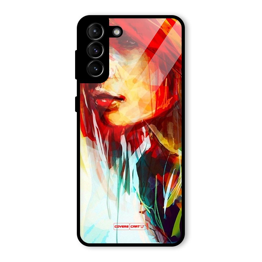 Painted Girl Glass Back Case for Galaxy S21 Plus