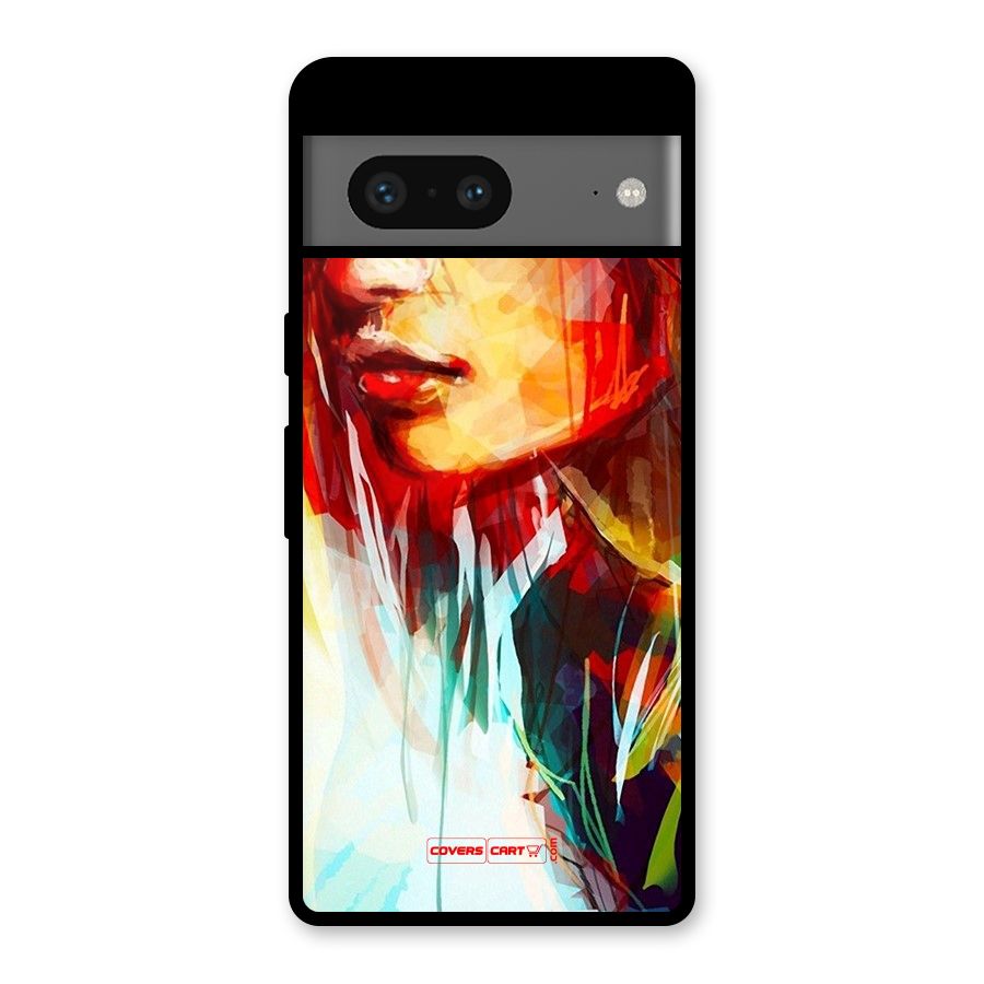 Painted Girl Glass Back Case for Google Pixel 7